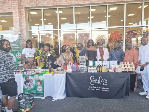 • Florence Torson-Hart (5th from right) was at an exhibition at ShopRite with the five SMEs that entered the US market