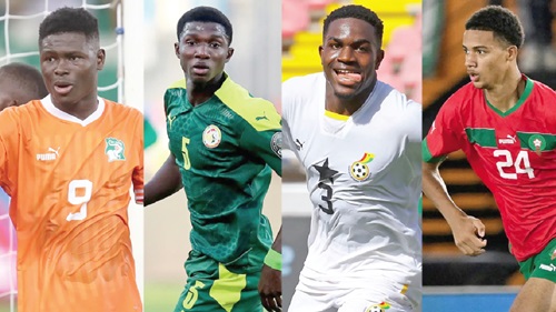 From left: Karim Konaté, Lamine Camara, Ernest Nuamah and Michael Amir Rchardson Jr are the leading youngsters to watch at the AFCON