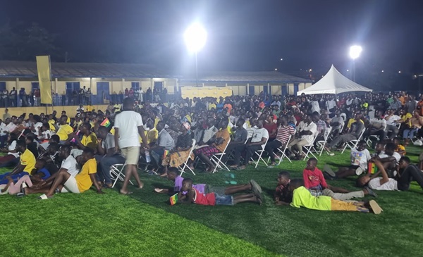 Section of the fans who watched the game at one of the viewing centres