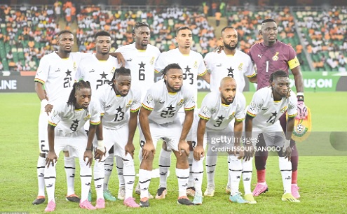 A line-up of the Black Stars