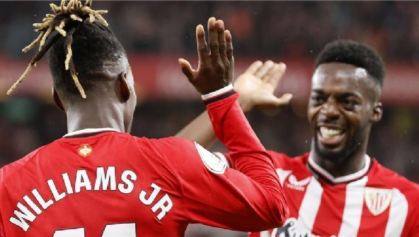 Nico (left) and Inaki WIlliams are the first siblings to play for Athletic Bilbao since 1986