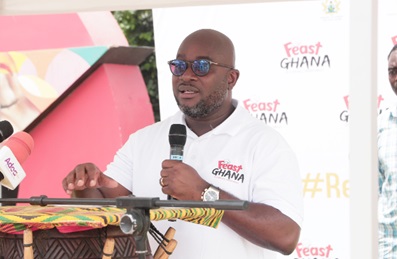  Andrew Agyapa Mercer, the Minister designate for Tourism, Arts and Culture, launching the feast Ghana. Picture: EDNA SALVO-KOTEY 