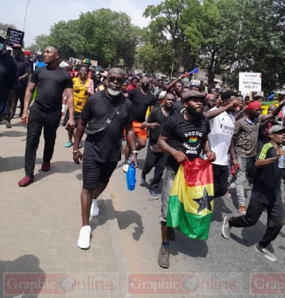 Hundreds join "Save Ghana football" demonstration
