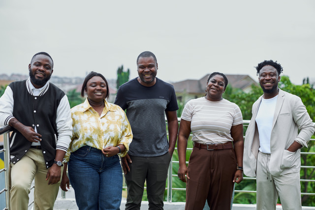  From left, Abdullah Yusif Mahmud, Beryl Agyekum Ayaaba, Dr. Seyram Kekessie, Golda Naa Adaku Addo and Bright Ayaaba after concluding the final partnership agreement between EchoHouse Africa and Insightis Africa.