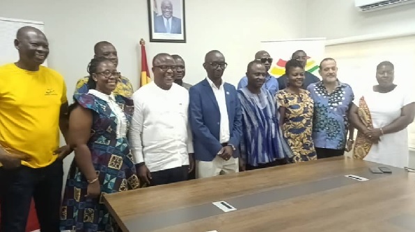Kwame Baah Nuako (4th from left) and other members of the LOC after the inauguration