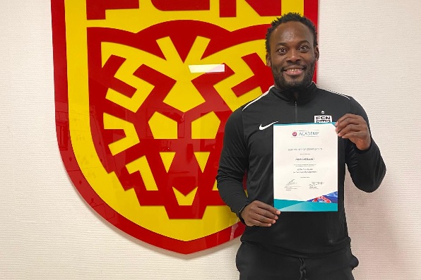 Michael Essien thrilled to receive UEFA certificate in football management