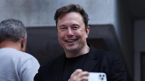 Elon Musk is seen during the final match of the 2024 US Open in Flushing Meadows, New York