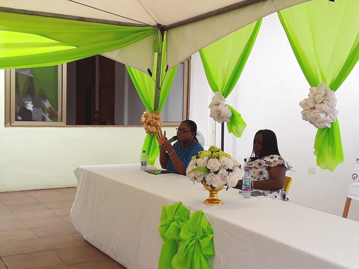 Ms Emelia Osei-Yeboah, The Founder of The Seed Business Network speaking at the opening 