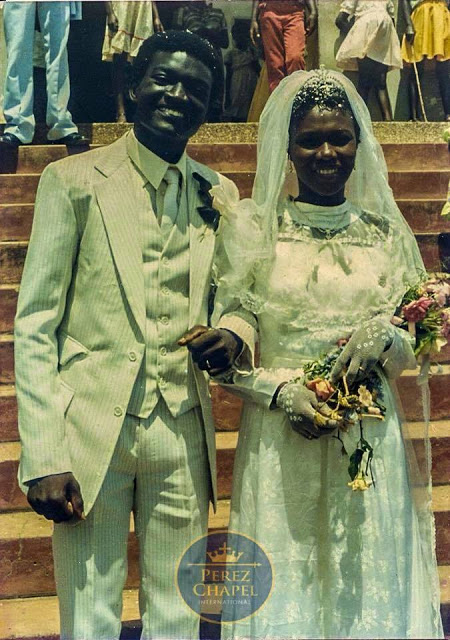 Bishop Charles Agyinasare and wife on their wedding day
