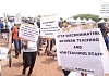 Workers in Tamale displaying placards to express their concerns