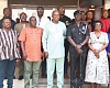 Joseph Bukari Nikpe (3rd from left), Minister of Transport, with Mabel Asi Sagoe (2nd from right), Chief Director; Chief Superintendent Alex Kwaku Obeng (3rd from right), Director of Research and Education, MTTD; Iddisah Yeboah Seidu (2nd from left), Ag Deputy Chief Executive in charge of Operations, DVLA, and some members of the committee. Picture: ELVIS NII NOI DOWUONA