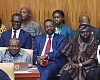 Dr Johnson Asiama (3rd from right), Governor of the Bank of Ghana, and Dr Zakari Mumuni (arrowed), First Deputy Governor of the Bank of Ghana, and some dignitaries present at the budget reading in Parliament. Picture: ELVIS NII NOI DOWUONA