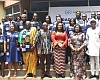 Chief Justice Torkornoo (3rd from right front row), Mr Gamey (2nd from right) and other dignitaries with the graduates after the ceremony