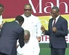 Members of the clergy praying for President John Mahama during the service