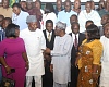  Alban Kingsford Sumana Bagbin (3rd from right), Speaker of Parliament, interacting with Mahama Ayariga (2nd from left), Majority Leader in Parliament, after the conference. With them are some NDC members of parliament. Picture: SAMUEL TEI ADANO