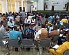 One of the groups having discussions at the National Education Forum in Sunyani