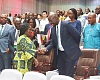  Prof. Naana Jane Opoku-Agyemang (left), Vice-President, in a handshake with Dr Cassiel Ato Forson, Minister of Finance, after delivering the closing address at the National Economic Dialogue 2025. Picture: ELVIS NII NOI DOWUONA 