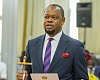 Justice Srem-Sai, Deputy Minister designate for Justice and Attorney-General, swearing the oath at the Appointments Commttee