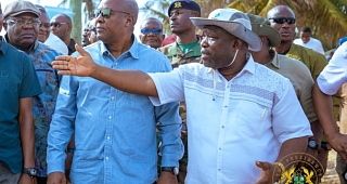 Mahama visits tidal wave-hit Ketu South, vows action on Sea Defence Project