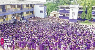 A section of students of Aggrey Memorial A.M.E. Zion SHS