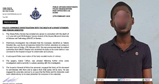 Police arrest suspect in connection with KNUST student’s death